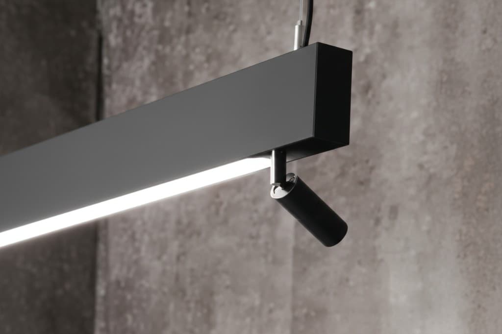 帶射燈線性吊燈